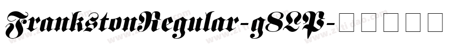 FrankstonRegular-g8LP字体转换