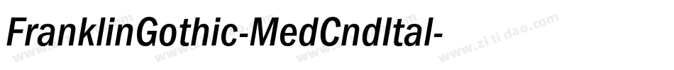 FranklinGothic-MedCndItal字体转换