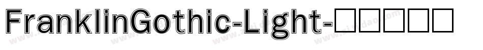 FranklinGothic-Light字体转换