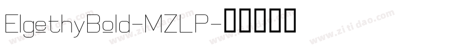 ElgethyBold-MZLP字体转换