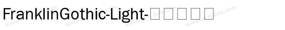 FranklinGothic-Light字体转换