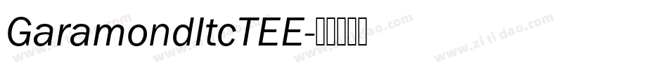 GaramondItcTEE字体转换