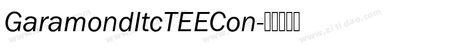 GaramondItcTEECon字体转换