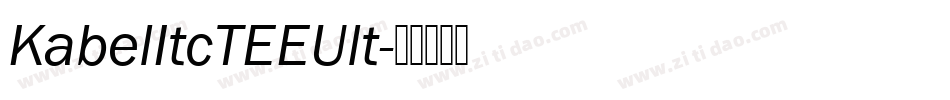 KabelItcTEEUlt字体转换