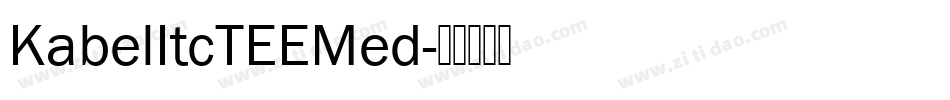 KabelItcTEEMed字体转换