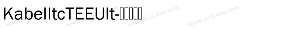KabelItcTEEUlt字体转换