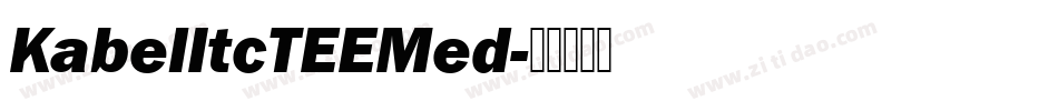 KabelItcTEEMed字体转换