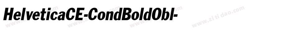 HelveticaCE-CondBoldObl字体转换
