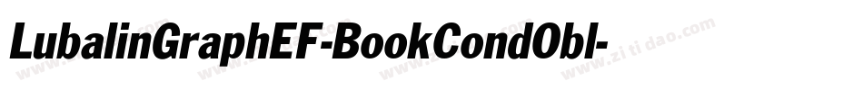 LubalinGraphEF-BookCondObl字体转换