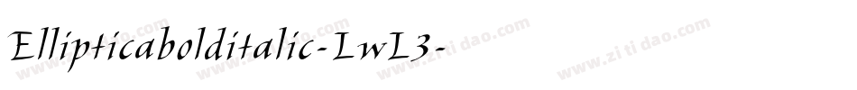 Ellipticabolditalic-LwL3字体转换