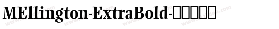 MEllington-ExtraBold字体转换