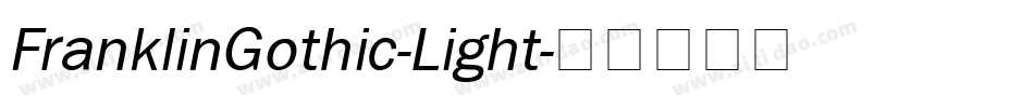 FranklinGothic-Light字体转换