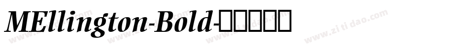 MEllington-Bold字体转换