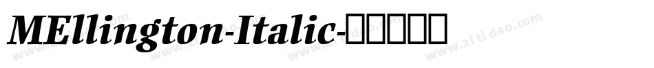 MEllington-Italic字体转换