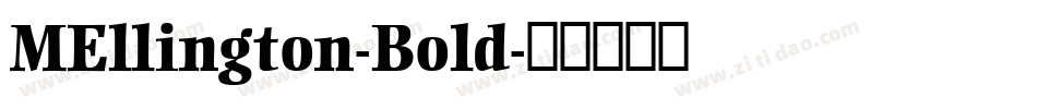 MEllington-Bold字体转换