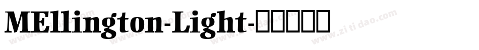 MEllington-Light字体转换