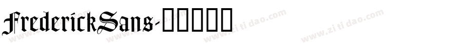 FrederickSans字体转换
