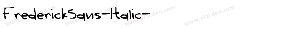 FrederickSans-Italic字体转换