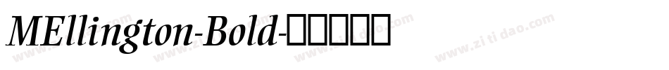 MEllington-Bold字体转换