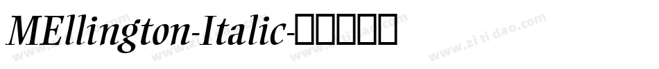 MEllington-Italic字体转换
