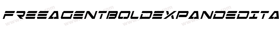 FreeAgentBoldExpandedItal-294W字体转换