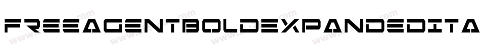 FreeAgentBoldExpandedItal-294W字体转换