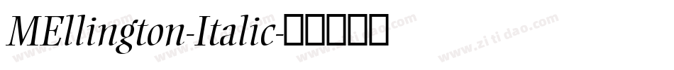 MEllington-Italic字体转换
