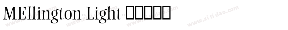 MEllington-Light字体转换
