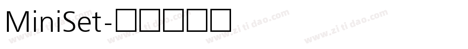 MiniSet字体转换