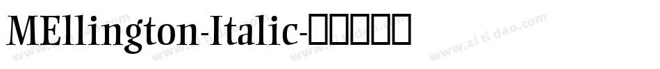 MEllington-Italic字体转换