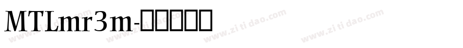 MTLmr3m字体转换