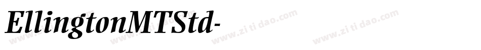 EllingtonMTStd字体转换