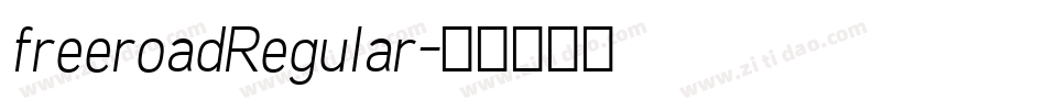 freeroadRegular字体转换