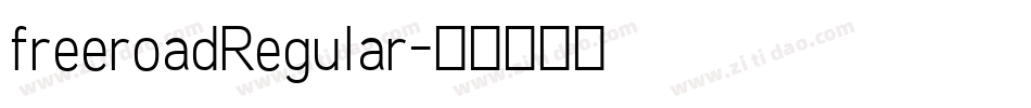 freeroadRegular字体转换