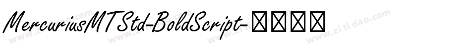 MercuriusMTStd-BoldScript字体转换