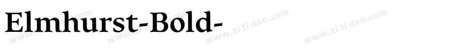 Elmhurst-Bold字体转换