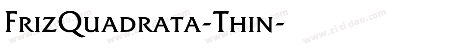 FrizQuadrata-Thin字体转换