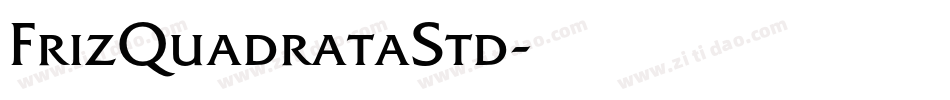 FrizQuadrataStd字体转换