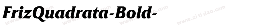 FrizQuadrata-Bold字体转换