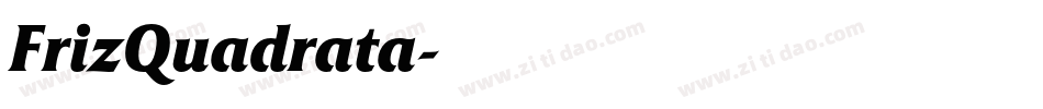 FrizQuadrata字体转换