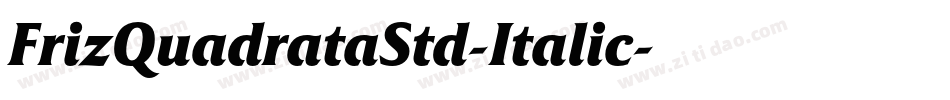 FrizQuadrataStd-Italic字体转换