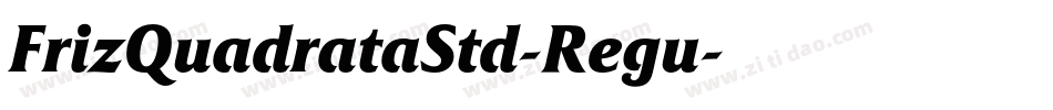 FrizQuadrataStd-Regu字体转换