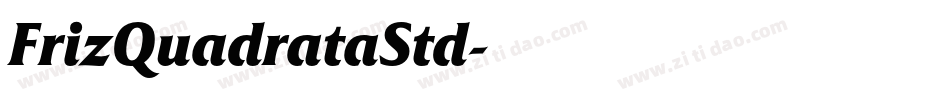 FrizQuadrataStd字体转换