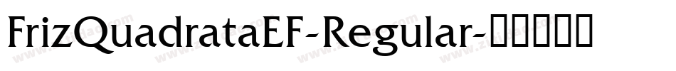 FrizQuadrataEF-Regular字体转换