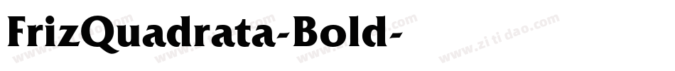 FrizQuadrata-Bold字体转换
