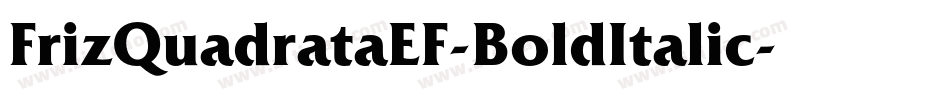 FrizQuadrataEF-BoldItalic字体转换