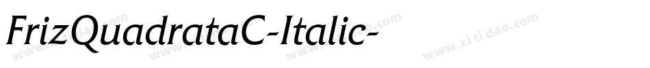 FrizQuadrataC-Italic字体转换