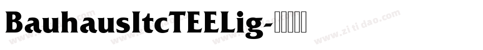 BauhausItcTEELig字体转换