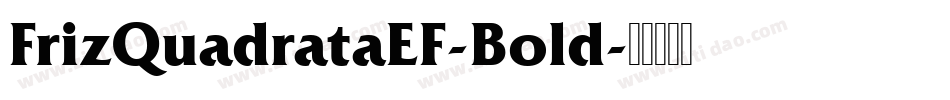 FrizQuadrataEF-Bold字体转换
