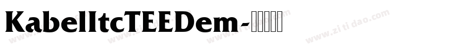 KabelItcTEEDem字体转换